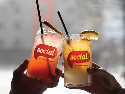 Social Branding actual size branding clink identity logo mark pittsburgh restaurant social type