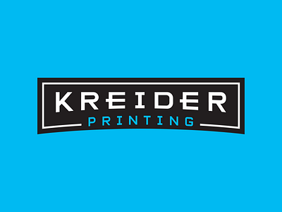 Kreider identity actual size black cyan identity identity branding logo mark pittsburgh