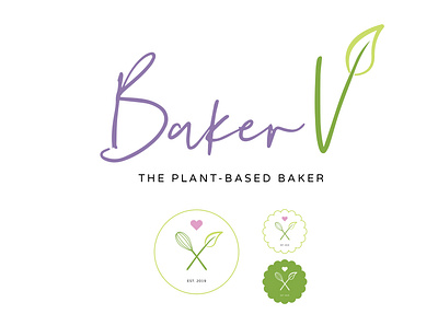 Branding - Baker V bakery branding logo stickers