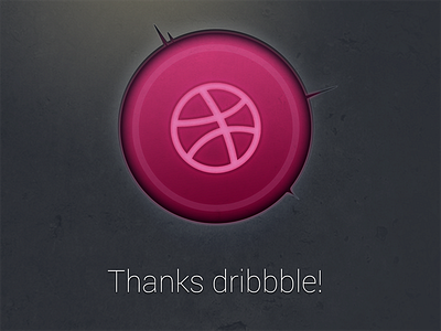 Thank you dribbble button debut dribbble invitation pink thanks