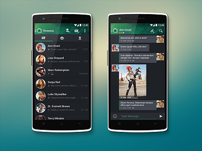 Threema redesign concept android app chat messenger mobile oneplus smartphone threema