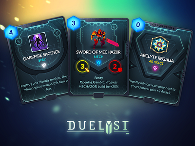 Duelyst Cards assets card cards duelyst game game assets game design
