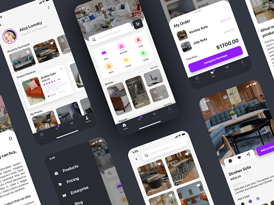 Furniture Store - App Design app clean design ecommerce ecommerce shop furniture interface iphone mobile product purchase shop ui uiux ux