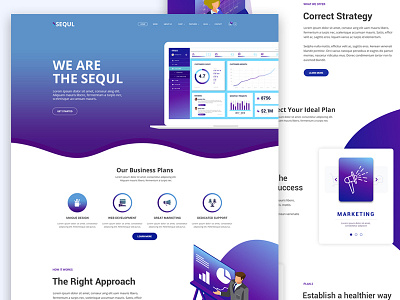 Sequl - Landing Page by Samir Lacevic on Dribbble