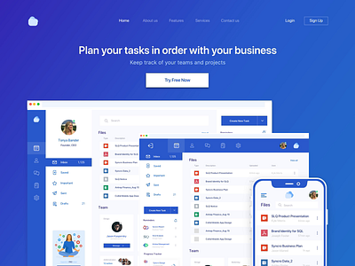 File Management - Animation Landing Page animation clean cleandesign dark mode dashboard file landing landingpage light mode management mobile ui uiux ux web webdesign