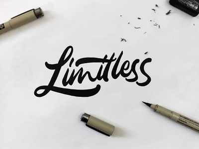 LIMITLESS LETTERING branding customlettering customtype design graphic design lettering logo logotype script type typography typography logo