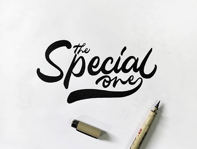 The Special One Lettering branding customtype design designlogo font graphic design logo logodesign scriptlettering typography