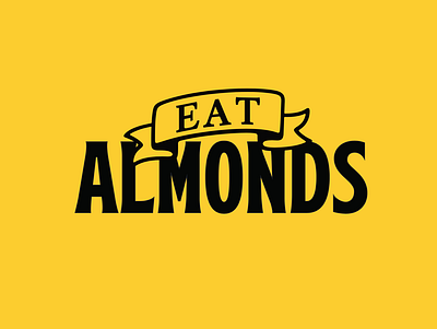 Eat Almonds almonds branding logo