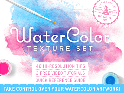 Watercolor Texture Pack bleed brush handmade illustrator logo mix multiply paint paper pool tutorial watercolor