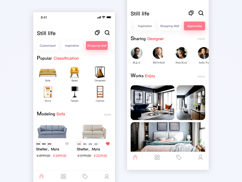 Furniture App Design by COCO for Mosaic on Dribbble