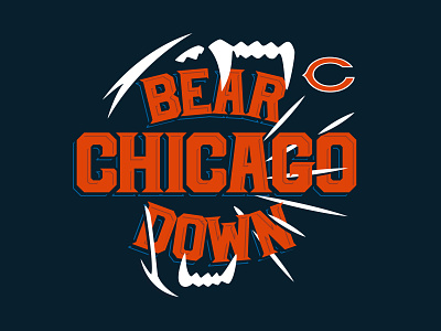 Bear Down apparel apparel design chicago bears florida nfl nhammonddesign nickhammonddesign.com orlando tshirt design