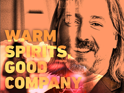 Warm Spirits, Good Company brand campaign brand design distillery florida nhammonddesign nick hammond nick hammond design nickhammonddesign.com texture whiskey