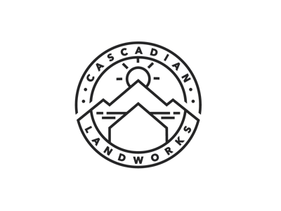 Cascadian Landworks Logo cascadian cascadian landworks logo logo design nh design co nhammonddesign nick hammond nick hammond design nickhammonddesign.com