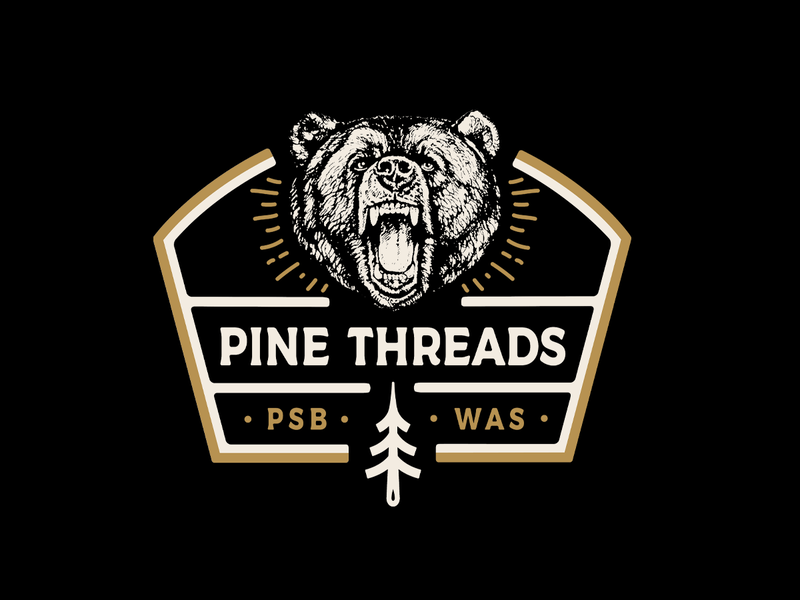 Pine Threads Bear Crewneck adventure apparel apparel design bear bear crewneck bear illustration nature nhammonddesign nick hammond nickhammonddesign.com outdoor pine threads pinethreads.com screenprinting washington