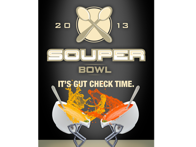 Souper Bowl football football helmet hy hy connect hyconnect.com milwaukee milwaukee advertising nick hammond nick hammond design nickhammonddesign.com souper souper bowl super super bowl