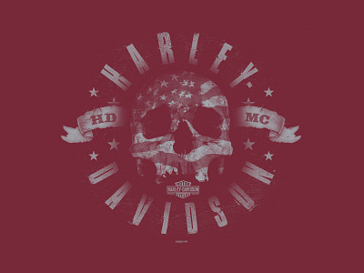 Harley-Davidson Skull american flag skull apparel apparel design florida harley davidson harley-davidson hdmc nhammonddesign nick hammond nick hammond design nickhammonddesign.com orlando skull tshirt