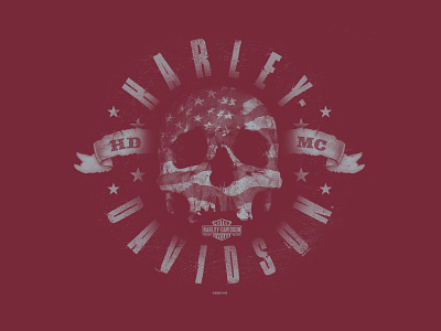 Harley-Davidson Skull american flag skull apparel apparel design florida harley davidson harley davidson hdmc nhammonddesign nick hammond nick hammond design nickhammonddesign.com orlando skull tshirt