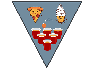 Beer Pong beer beer pong ice cream pizza wedding magnets