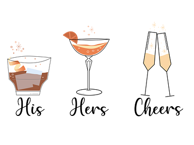 Wedding Cocktail Icons cheers cocktails icon logo wedding wedding invitation weddings