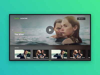 Hulu for tvOS app apple tv design tvos ui ux