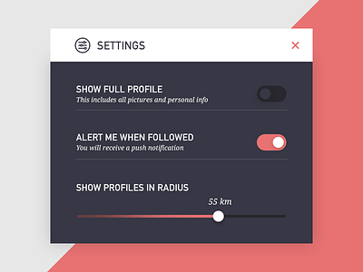 Daily UI Day #7 daily ui interface settings