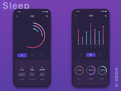 SLEEP APP 2 sleep ui ux