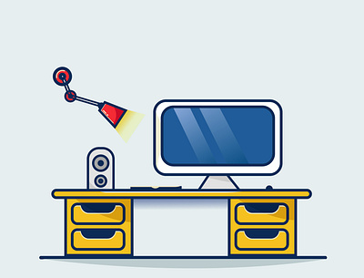 Desksetup design graphic design illustration vector