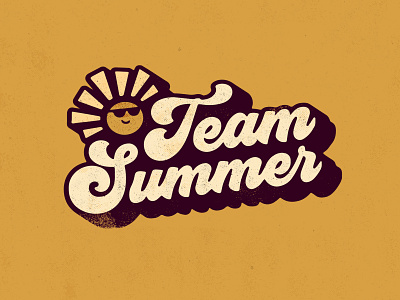 Team Summer 70s florida logo retro summer summertime team summer tee texture textured tshirt
