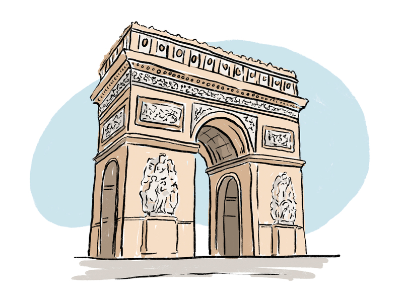 Arc de Triomphe Illustration by LJ Judy on Dribbble