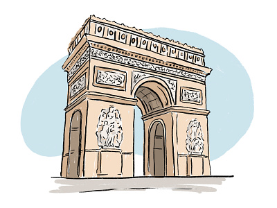 Arc de Triomphe | Illustration arc de triomphe architecture illustration paris procreate app