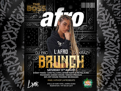 L'Afro Brunch | Flyer afro baner flyer graphic design latino photoshop