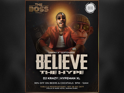 Believe the Hype | Flyer baner design event flyer graphic design party photoshop