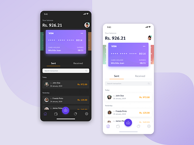 Payment & Transaction App dashboard dribbblers figma figmadesign finance fintech freelance invite money payment product design product design tool product designer sketch transaction transactions ui user experience user interface ux