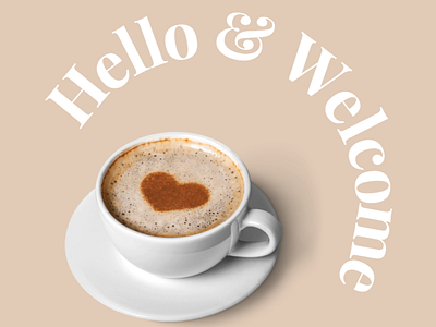 Hello coffee design graphic design hello illustration typography vector welcome