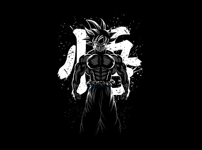 Black Goku 3d aesthetic animation black chinese goku graphic design wallpaper