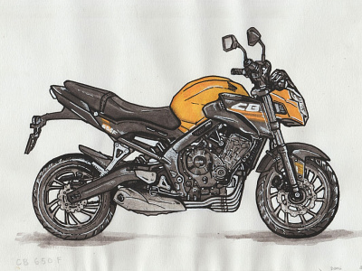Honda CB 650 F desenho drawing graphic design illustration posca