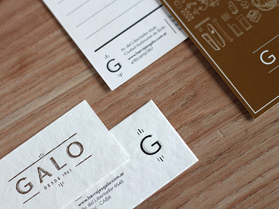 GALO art deco brand branding identity letterpress logo simple stationary