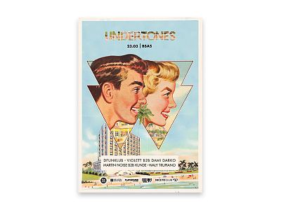 Undertones Flyer collage design diseño flyer poster retro vintage