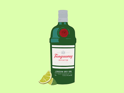 Gin & Tonic gin handmade illustration procreate vector illustration