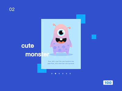 Cute Monster2 illustration ui