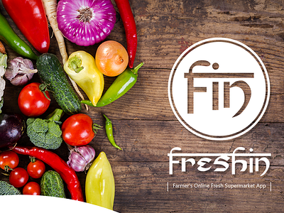 Freshin Logo Design app design branding farmers market app fin freshin