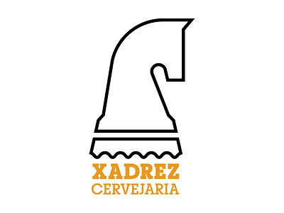 xadrez beer brand branding color design logo