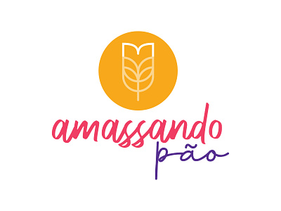 amassando pa o bakery brand branding bread color design logo