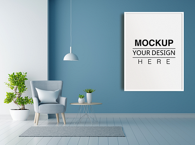 Frame Mockup Interior branding design graphic design illustration interior mockup photo mockup poster frame mockup vector