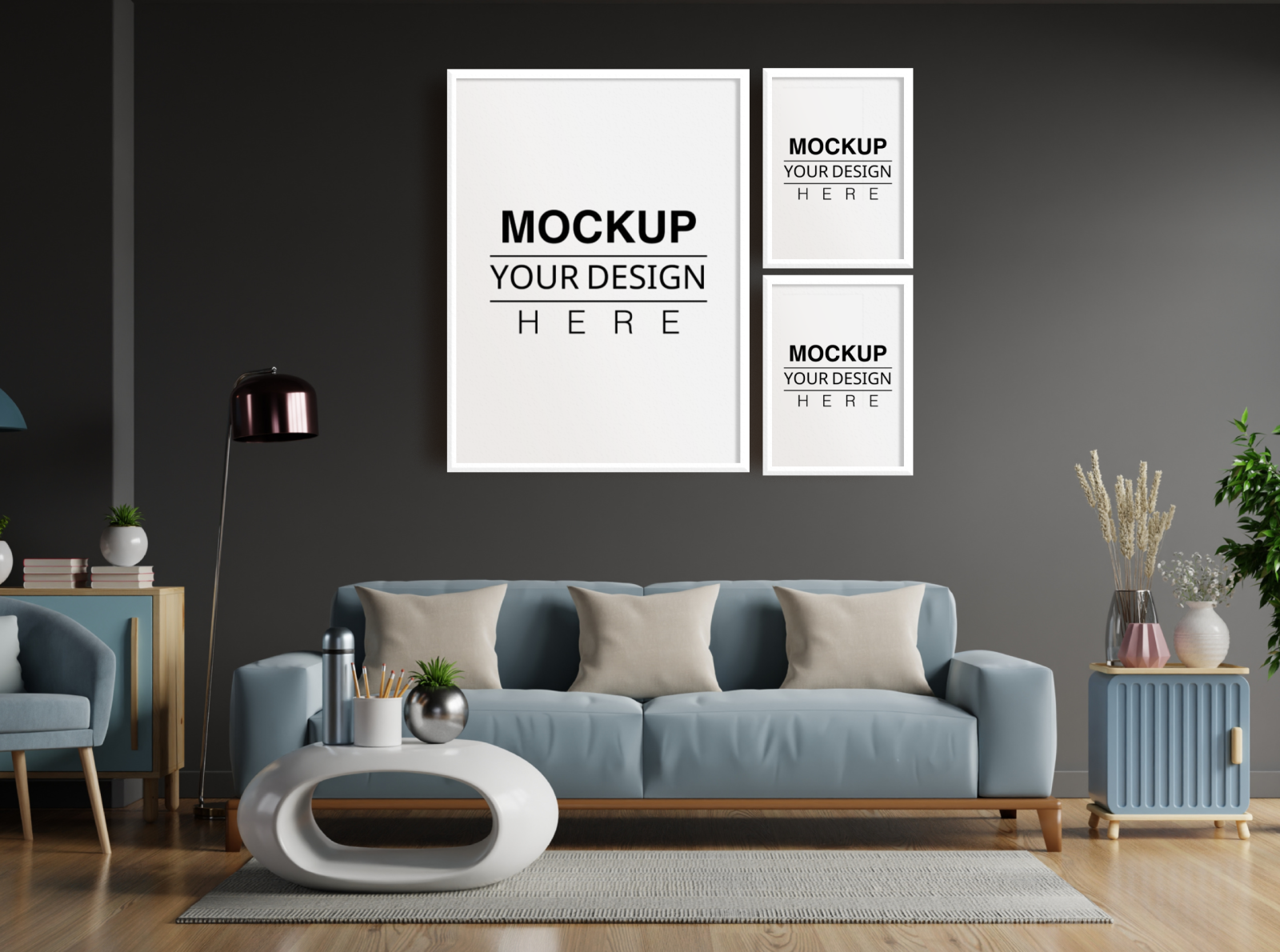 Frame Mockup Living Room by Ali Sami on Dribbble