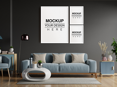 Frame Mockup Living Room design graphic design interior mockup photo mockup poster frame mockup