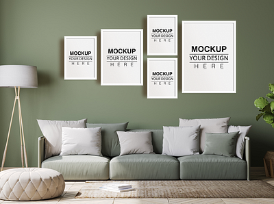 Wall Art Mockup Set design graphic design illustration interior mockup photo mockup poster frame mockup