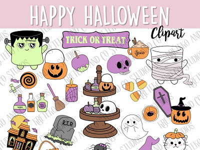 Halloween Clipart Collection design illustration