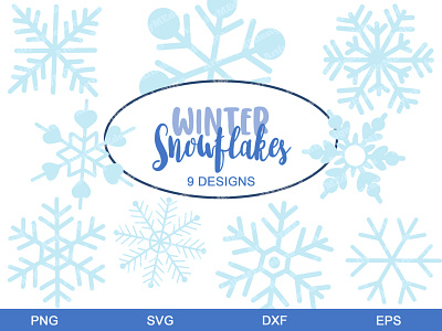 Snowflake SVG Collection design illustration vector