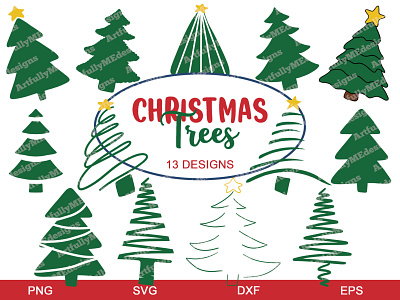Christmas Tree SVG Collection design illustration vector